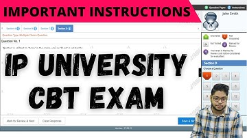 How to give IP University Online Exam CBT Important instruction Complete details