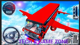 Flying bus driving 3D - real air coach driving simulator ( both IOS and Android gameplay) screenshot 2