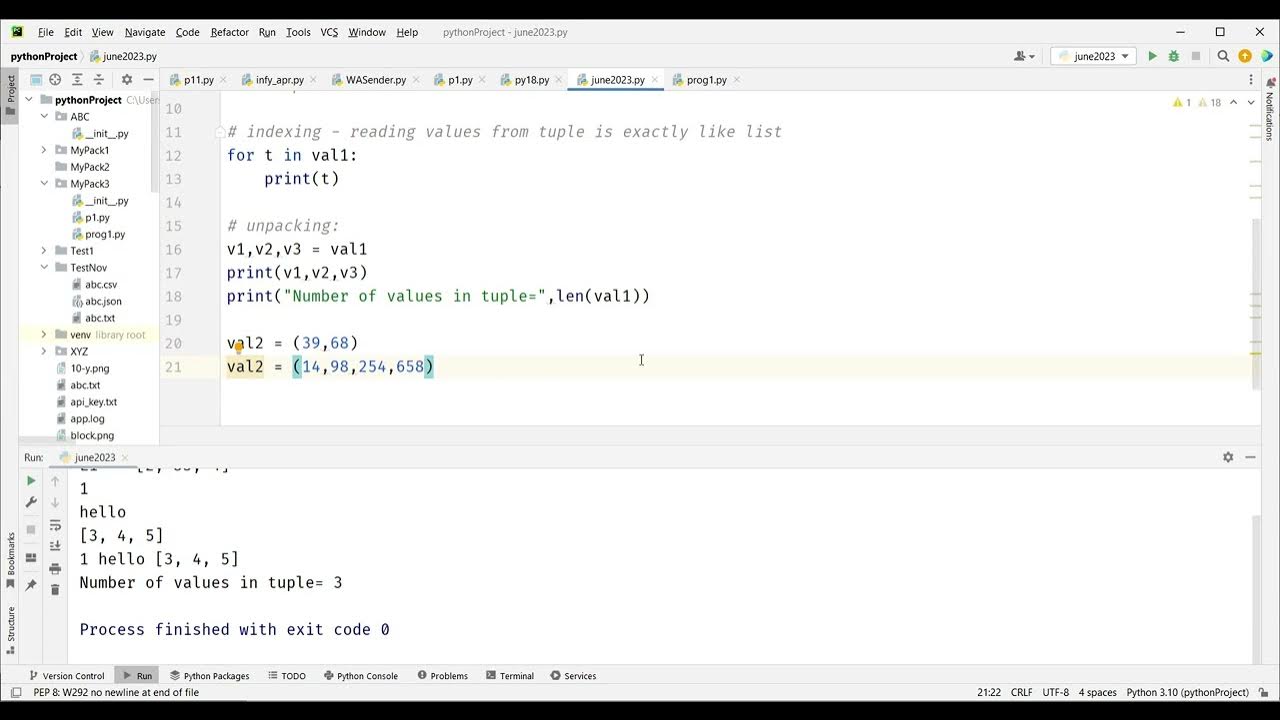 DAY 10 Tuple And String Part 1 Tutorial - YouTube