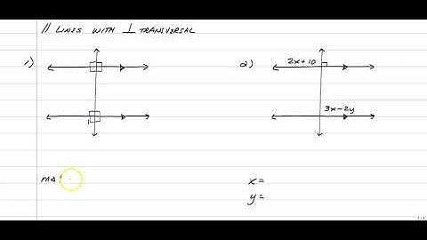 Parallel Lines with Perpendicular Transversal