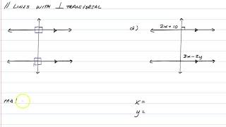 Parallel Lines with Perpendicular Transversal