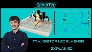 How a 2 transistor LED flasher circuit oscillator works | Easy simple explanation