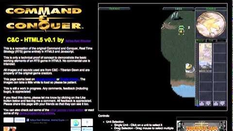 Command & Conquer: Written in HTML5 and Javascript - Trailer (adityaravishankar)