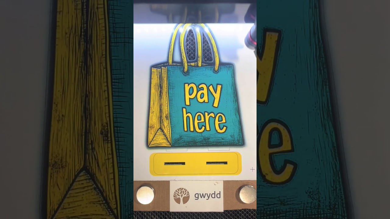 Laser Cutting Custom Shape Printed Foam Board Sign by Gwydd Inc Toronto 