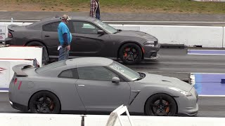 Domestic vs Import - drag racing-Hellcat, GT-R, Audi RS7, Corvette, McLaren