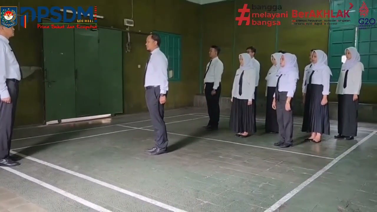 Simulasi Pelaksanaan Apel Pagi di Instansi