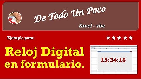 Reloj digital en un formulario
