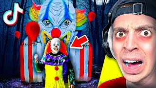 Auf HORROR CLOWN TIKTOKS um 3 UHR nachts reagieren (gruselig 😰)