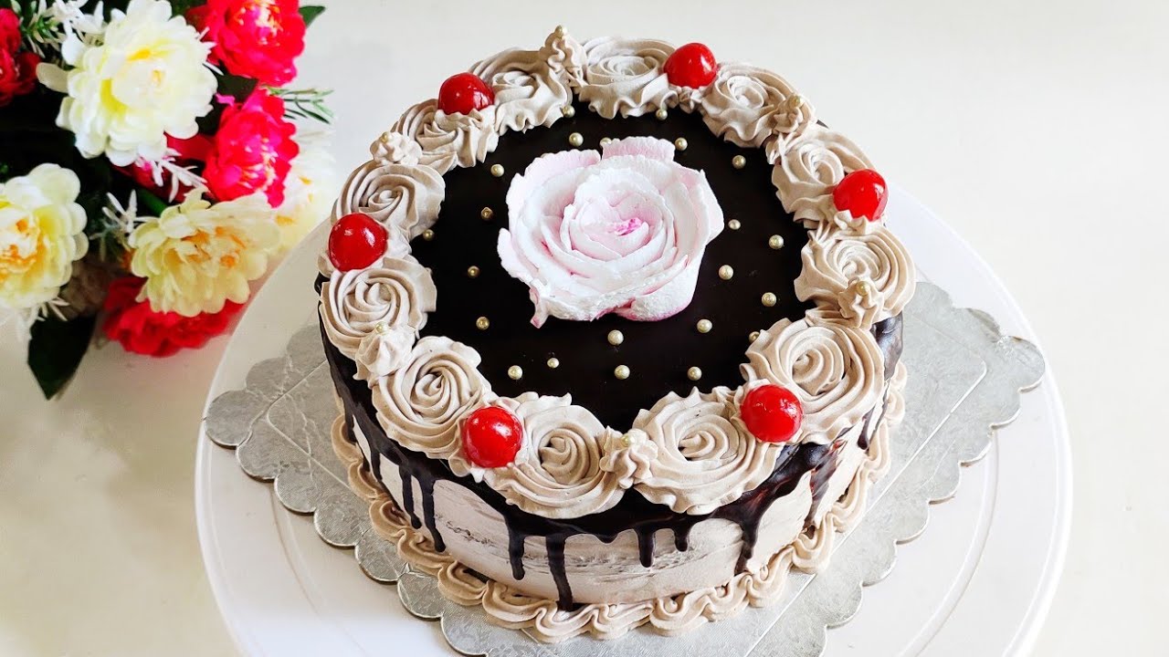 ২ পাউন্ডের ব্ল্যাক ফরেস্ট কেক | একই রেসিপিতে চকলেট হুইপড ক্রীম আর চকলেট গানাস | ৩টা ডিম দিয়ে চুলায়