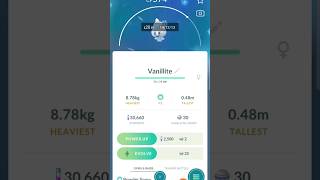 Evolving Vanillite to Vanillish 🥰 #shorts