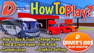 How To Buy A Truck, Create Room, Find A Job In Driver's Jobs Online Simulator By Dynamic Games screenshot 5