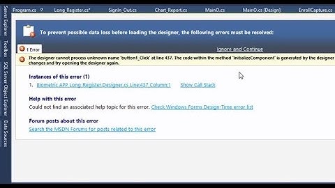 How to Correct the Form.Windows.Designer Error Message in C#/VB