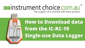 How to Download Data from the IC-RC-19 Single-Use Temperature Data Logger