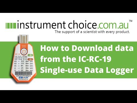 How to Download Data from the IC-RC-19 Single-Use Temperature Data Logger