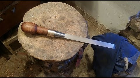 Forging a chisel from coil spring