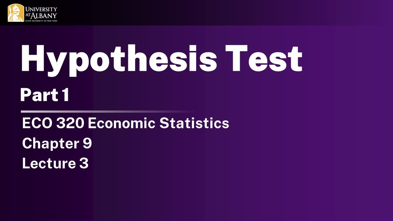 [ECO320] Chapter 09 Hypothesis Test (3) YouTube