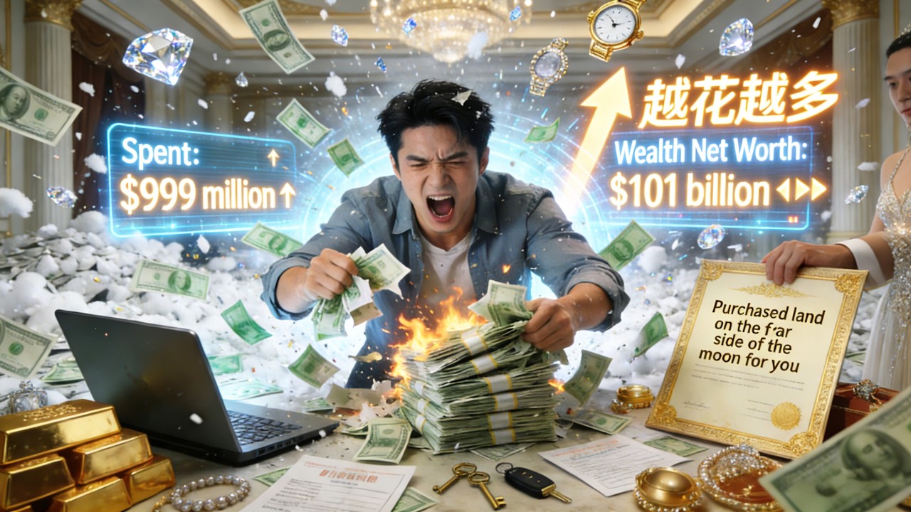 A poor man must spend $1B in a month to inherit $100B—but the more he spends, the richer he gets!
