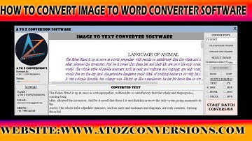 Image To Word 100% Accuracy Converter Software | Image To MS Word Conversion Software