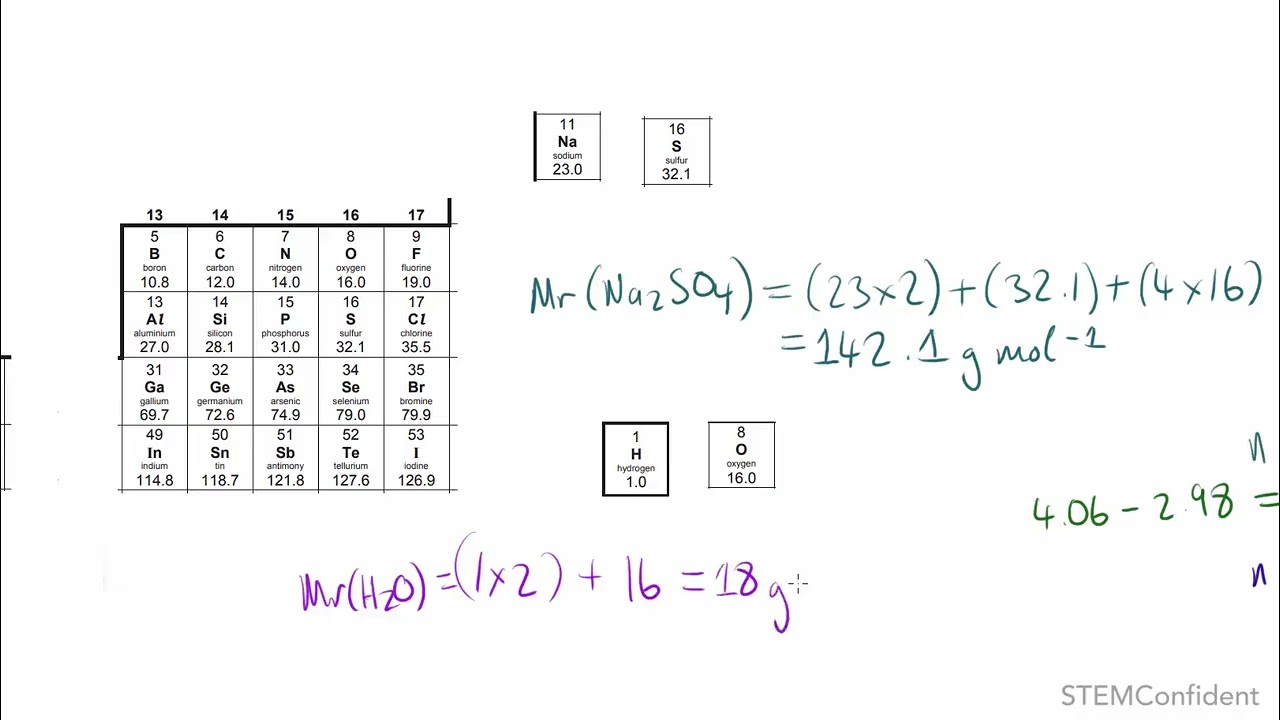 Formula of Hydrated Compound from given Mass - Question 13