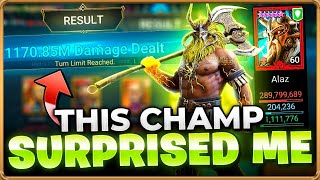 THIS BUILD = INSANE DAMAGE!! Raid: Shadow Legends Alaz The Sunbearer Hydra Showcase