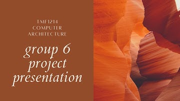 TMF1214 Computer Architecture Group 6