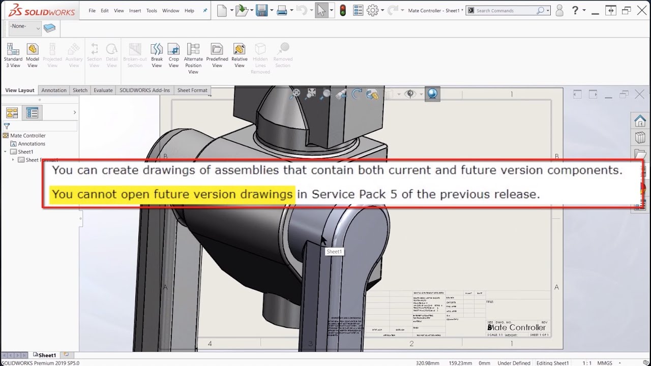 workaround for using older solidworks with newer models