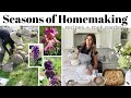 Seasons of a Homemaker / Sourdough Focaccia Bread, Stone Pie Recipe, + Creating a rock planter