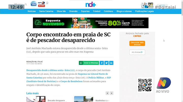 Corpo de pescador desaparecido é encontrado, BC inspirou outra praia do Brasil