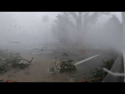 Cat 4 Typhoon Lingling Eyewall Batters Miyakojima Island In Japan