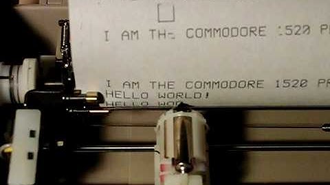 High Speed/Slow Motion Commodore 1520 Printer/Plotter