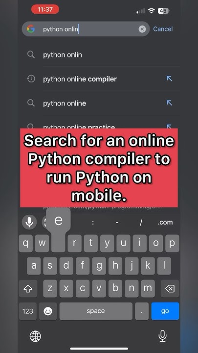 How to run python on Mobile #shortsvideo #shorts #python - YouTube