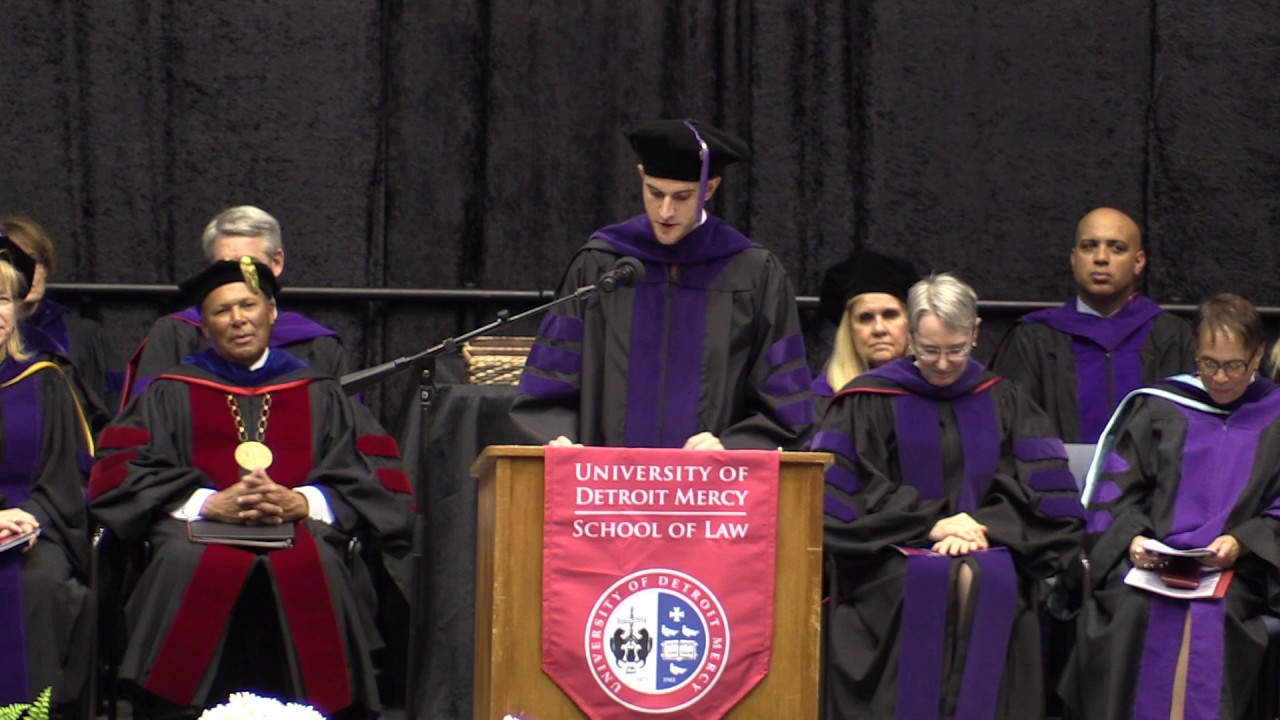 University Of Detroit Mercy S 2017 Commencement Michael Valenti Law Class Address Youtube