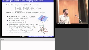 MODULATIONAL INSTABILITY AND EXTREME WAVES IN WATER OF FINITE DEPTH