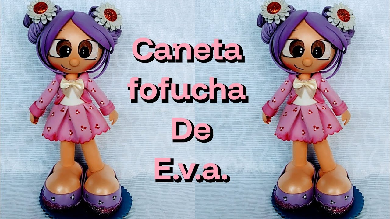 Caneta fofucha de e.v.a.