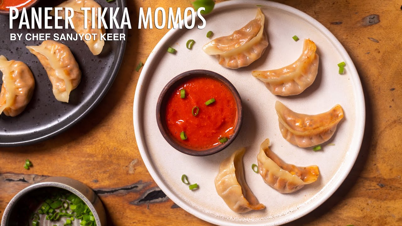 Paneer Tikka Momos Recipe |Momo Chutney Recipe | पनीर टिक्का मोमो | Chef Sanjyot Keer