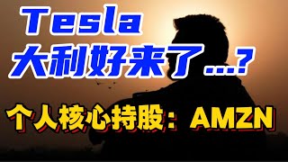 Tesla  大利好来了...?个人核心持股：AMZN ...