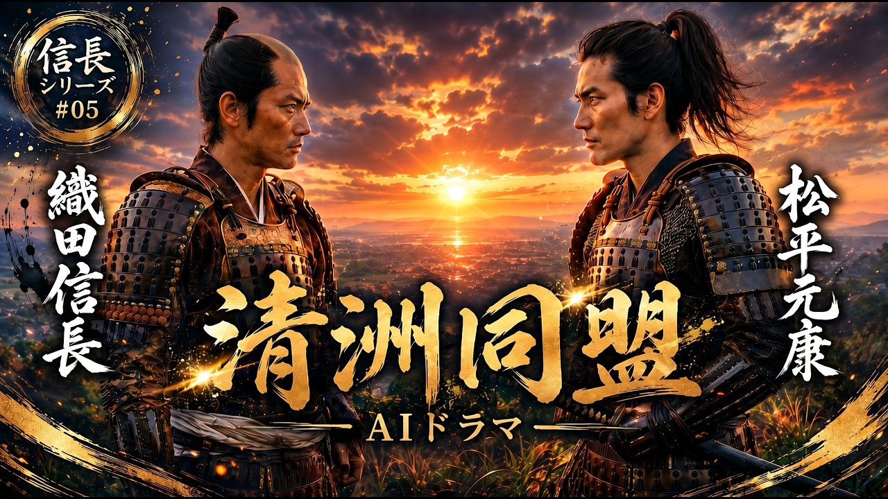 『清洲同盟』織田信長と松平元康 ~ 桶狭間の戦いから二人の同盟が結ばれるまでの1年8ヶ月【AIドラマ】(信長シリーズ#05)