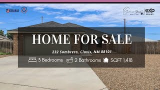 Home For Sale in Clovis, NM I 232 Sombrero, Clovis, NM 88101 #clovisnm  #newmexico #realestate