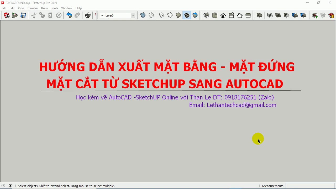 cách lấy mặt cắt trong sketchup