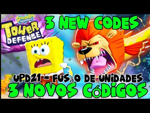 ⚠️ CÓDIGOS DEFESA DA TORRE DE BOB ESPONJA ⚠️ SPONGEBOB TOWER DEFENSE ...