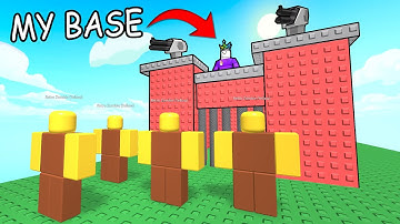 building the SAFEST BASE in Roblox build ur base...