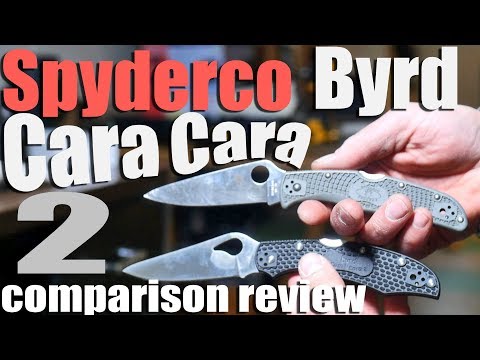 Spyderco Byrd Cara Cara 2 Comparison Knife Review with Para Military 2 & Endura 4