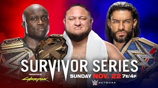 Full Match - Roman Reigns Vs. Bobby Lashley Vs. Samoa Joe Survivor Series 2021