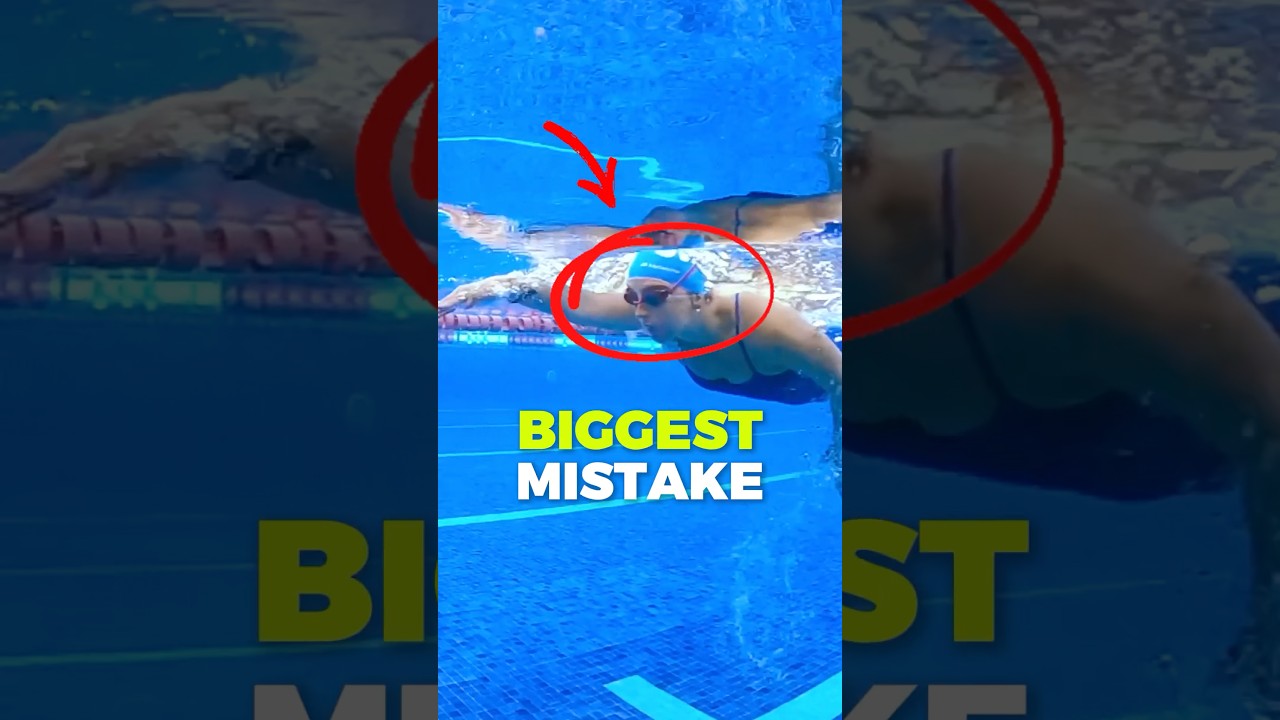 Stop looking up at the wall on your flip turns! 🔄