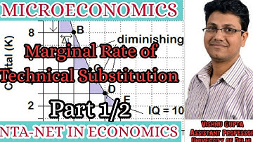 marginal rate of technical substitution | MRTS | Slope of Isoquant curve |NTA NET| Upsc  economics