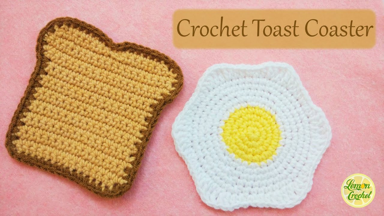 How to Crochet a Toast Coaster | Crochet Tutorial for beginners | Lemon Crochet🍋
