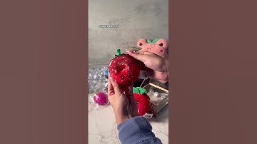 strawberries #asmr #fidget #squishmallow #slime #mysteryscoop #smallbusiness #frog
