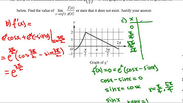 AP Calculus AB FRQ 2018 #5