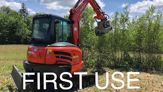 KUBOTA KX0404 & FAE DML/HY VT MULCHING BRUSH. CAN A 4 TON GET THE JOB DONE? HOMESTEAD UPDATE