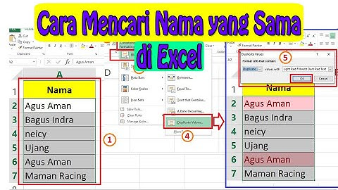 Cara Mencari Nama yang Sama di Excel